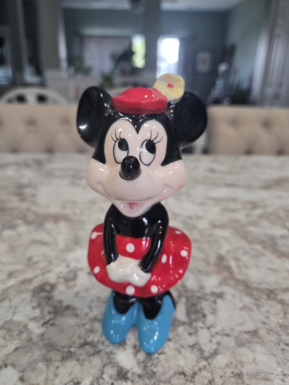 Walt Disney Productions Japan Ceramic Minnie Mouse Figurine Vintage
